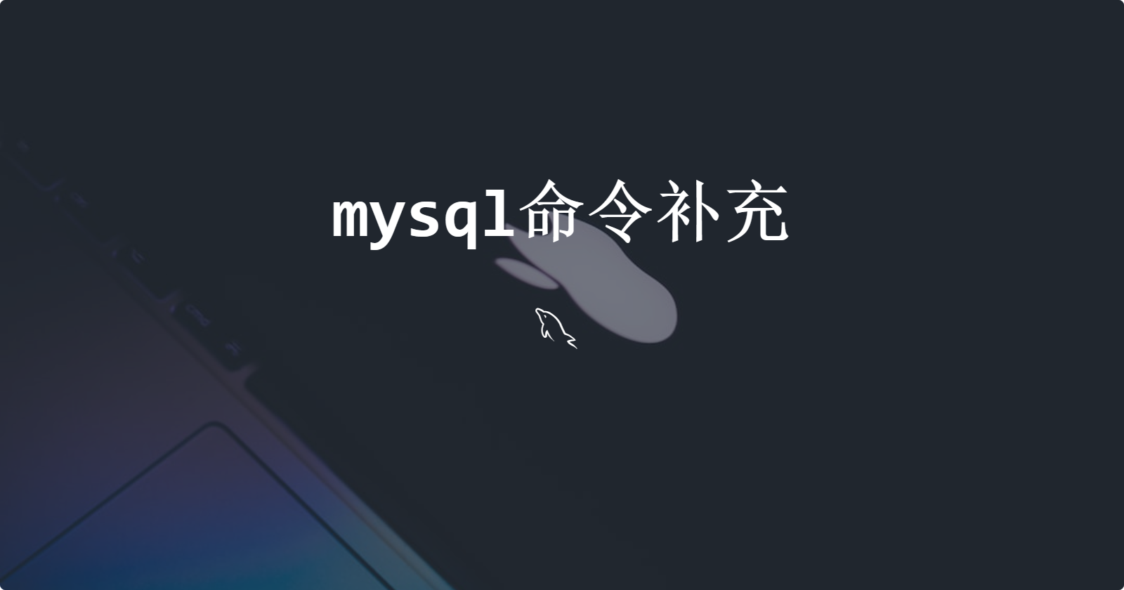 mysql命令补充